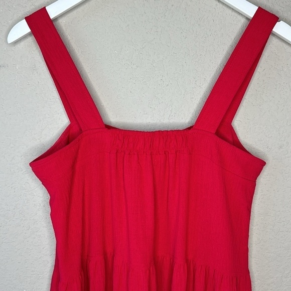 NWT Max Studio Red Tiered Maxi Dress Size XS - Picture 4 of 12